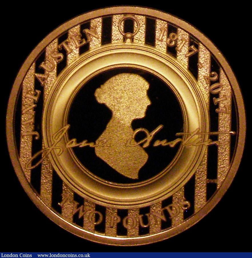 London Coins : A167 : Lot 1269 : Two Pounds 2017 Bicentenary of the Birth of Jane Austen Gold Proof S.K45 FDC uncased in capsule with...
