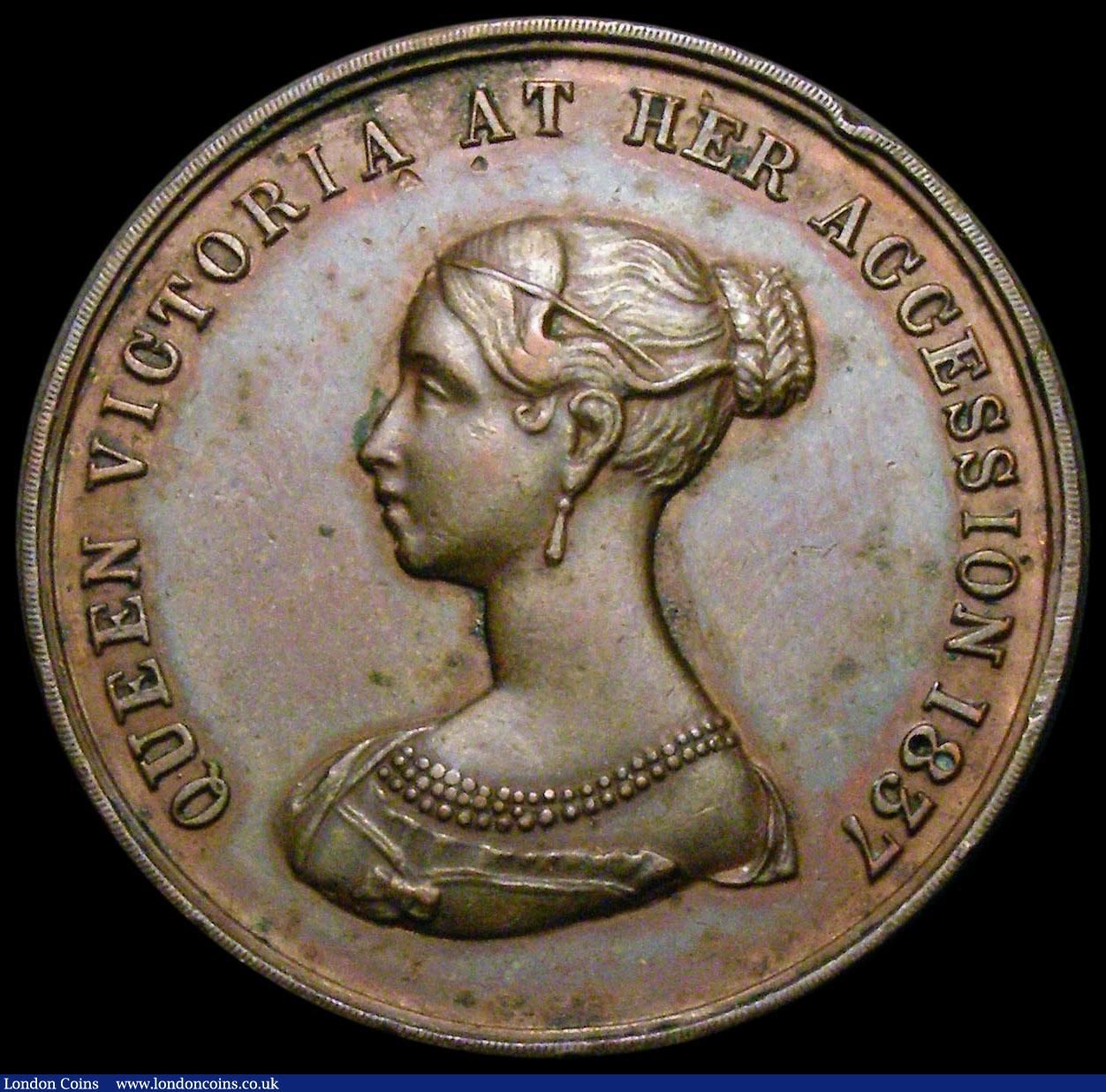 London Coins : A167 : Lot 1778 : Queen Victoria Diamond Jubilee 1897 37mm diameter in bronze by Jenkins after T.Brock Obverse: Bust l...
