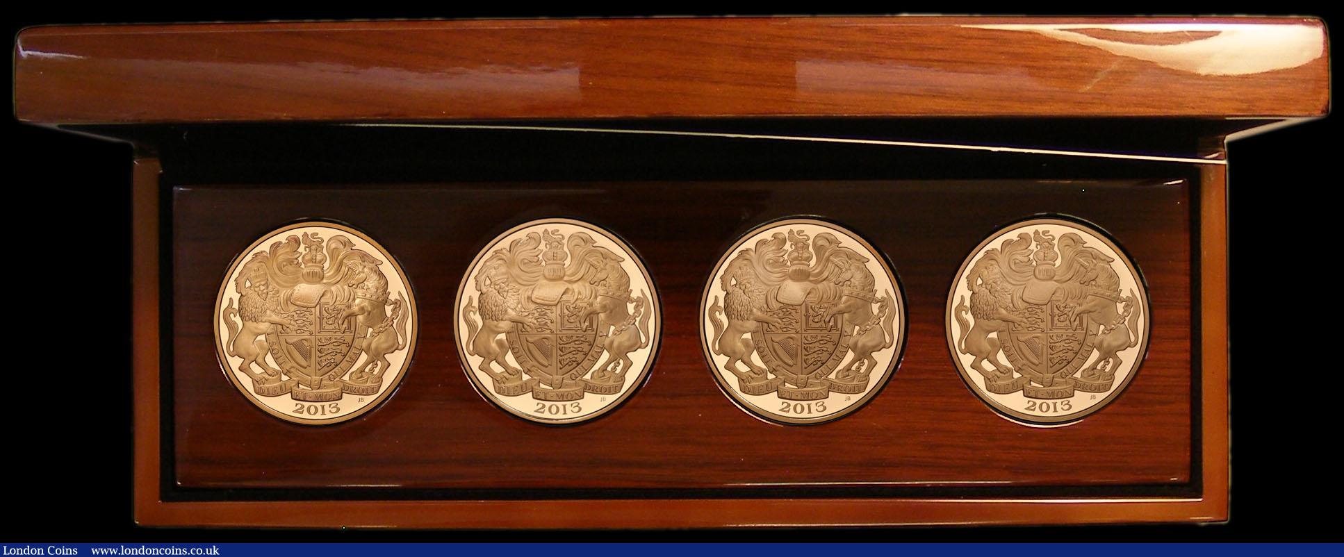London Coins : A167 : Lot 184 : The Queen's Coronation 60th Anniversary Portrait Collection 1953 - 2013 comprising four Five Po...