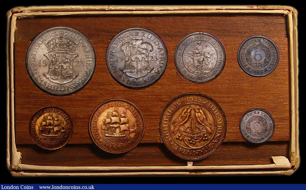 London Coins : A167 : Lot 286 : South Africa Proof Set 1923 comprising Halfcrown, Florin, Spain, Sixpence, Threepence, Penny, Halfpe...