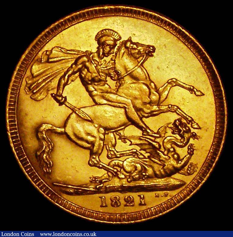 London Coins : A167 : Lot 967 : Sovereign 1821 Marsh 5 GVF the reverse a touch better