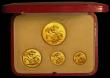 London Coins : A167 : Lot 103 : Proof Set 1937 (4 coins gold set) Five Pounds, Two Pounds, Sovereign and Half Sovereign UNC to nFDC ...