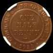 London Coins : A167 : Lot 1864 : Australia Halfpenny 1938 Proof KM#35 in an NGC holder and graded PF65+ BN, the first Proof minting o...