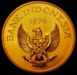 London Coins : A167 : Lot 1954 : Indonesia 100,000 Rupiah Gold 1974 World Conservation Series Obverse: National Emblem of Indonesia, ...