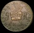London Coins : A167 : Lot 1960 : Ireland Halfcrown Gunmoney 1689 Mar: Timmins TB30J-1B EF and fully struck with some light pitting to...