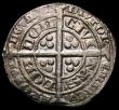 London Coins : A167 : Lot 375 : Groat Edward III Pre-Treaty period, mintmark Cross Pattee, with French title, R with wedge-shaped ta...