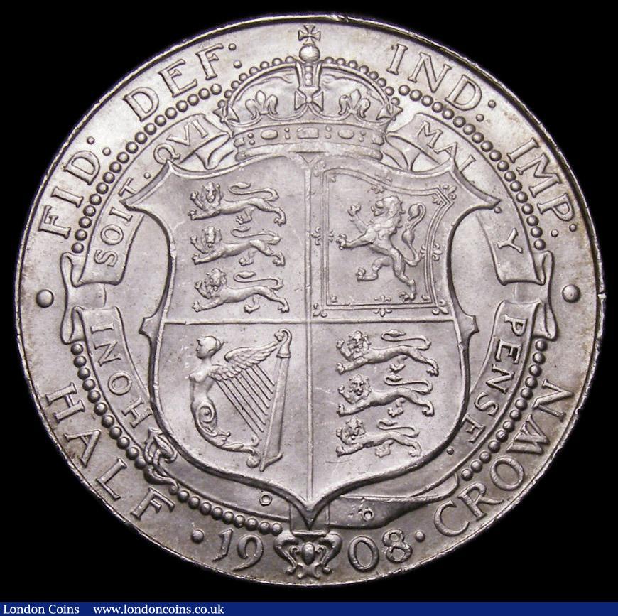 London Coins : A168 : Lot 1395 : Halfcrown 1908 ESC 753, Bull 3574 UNC with choice lustre, a most pleasing and a superior example, in...
