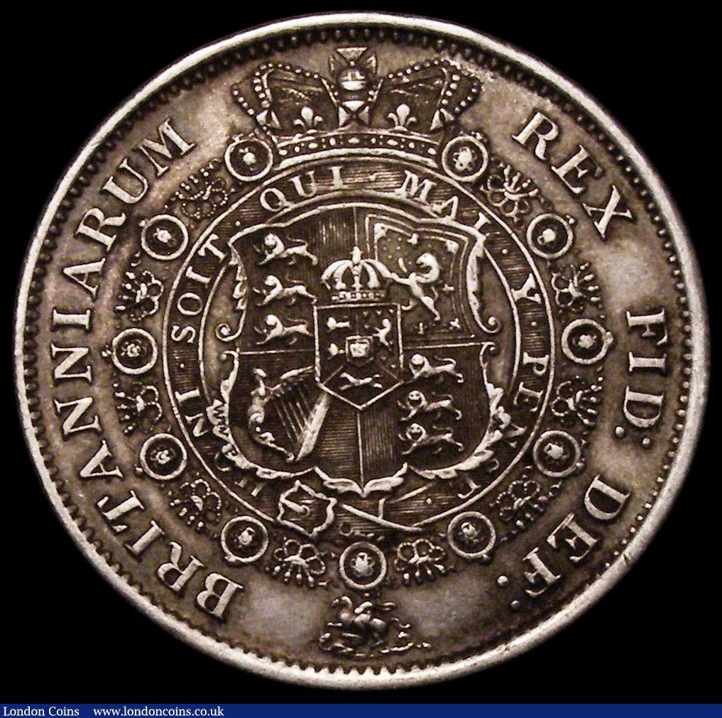 London Coins : A168 : Lot 2161 : Halfcrown 1817 Bull Head E of DEF struck over an F, VF with some edge nicks, currently unlisted by B...