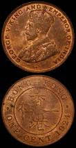 London Coins : A168 : Lot 2018 : Hong Kong One Cent 1924 KM#16 (2) UNC or very near so and lustrous one with good lustre, the other w...