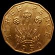 London Coins : A168 : Lot 2110 : Brass Threepence 1950 Peck 2395 LCGS 90 