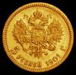 London Coins : A168 : Lot 838 : Russia 5 Roubles Gold 1901 ф3 Y#62 VF the reverse slightly better