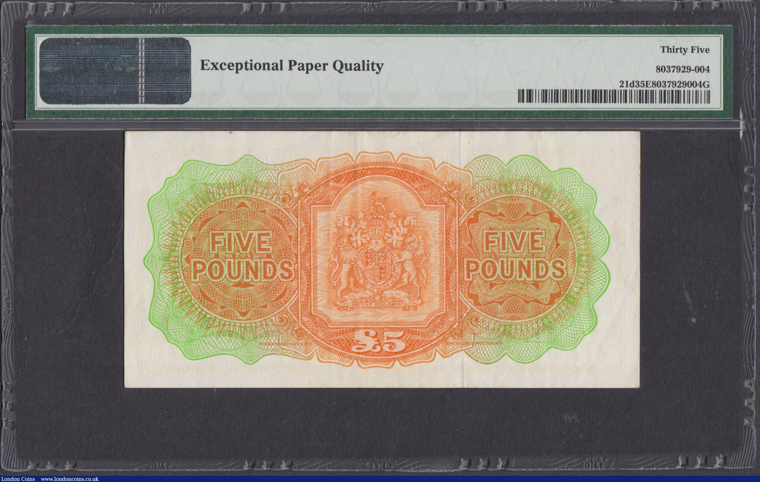 London Coins : A169 : Lot 123 : Bermuda Government 5 Pounds Pick 21d last date for this issue 1st October 1966 Hamilton, Bermuda ser...