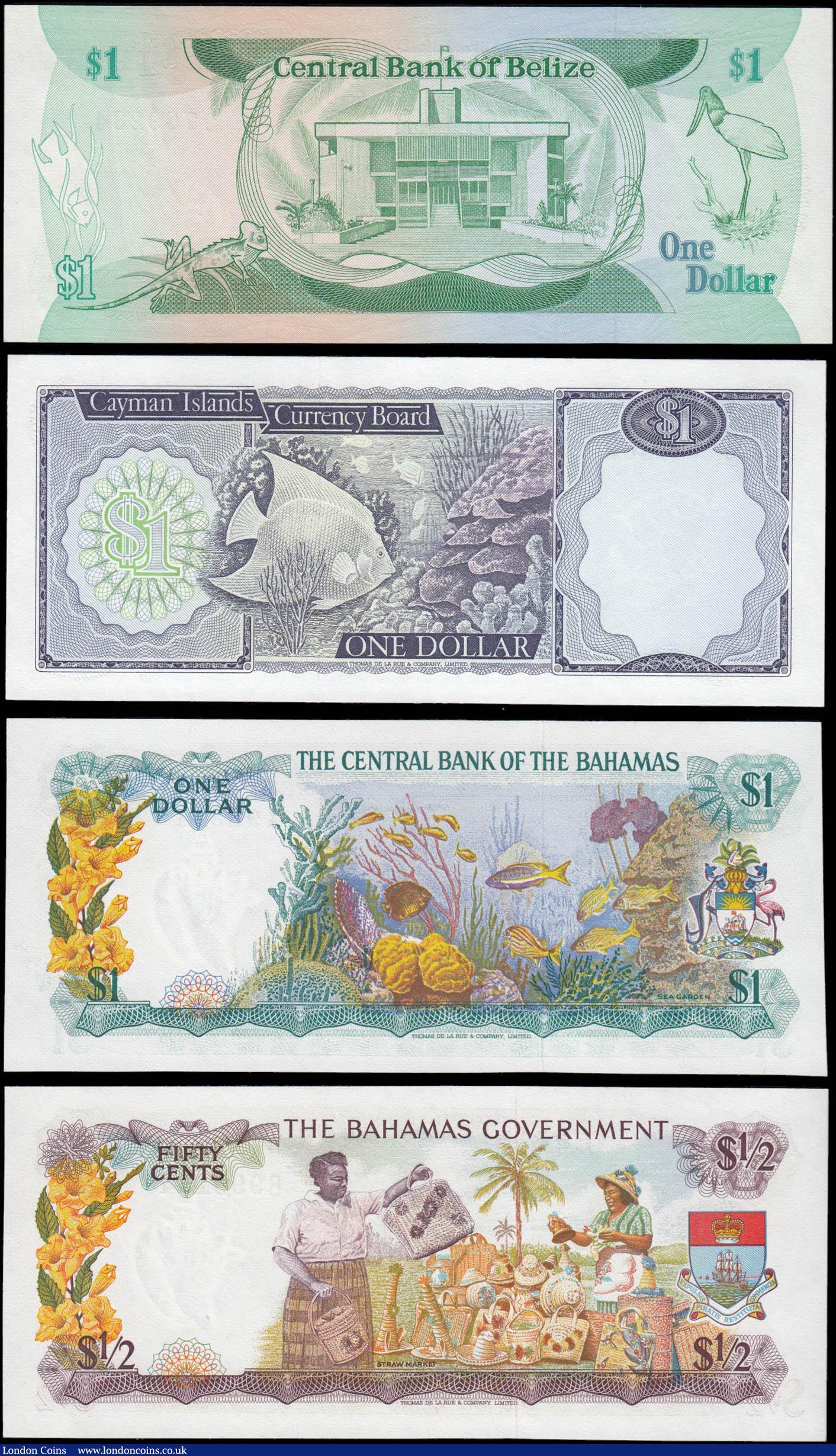 London Coins : A169 : Lot 130 : Caribbean & Central America (4) comprising Bahamas (2) including Government 50 Cents Pick 17a La...