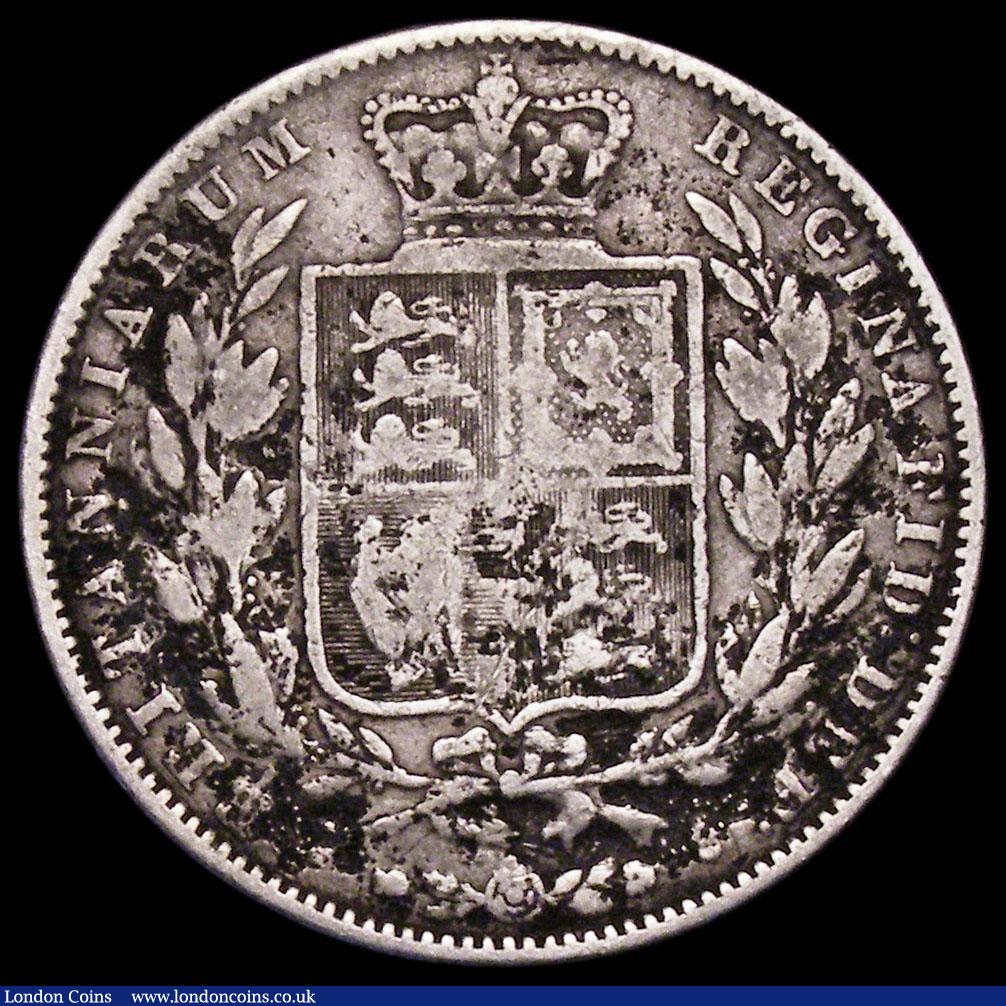 London Coins : A169 : Lot 1571 : Halfcrown 1841 ESC 674, Bull 2716 VG the surface with some scratches and pitting, all lettering and ...