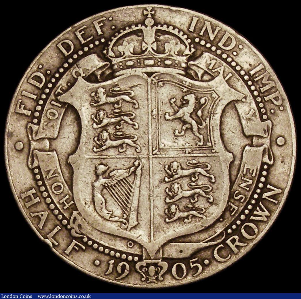 London Coins : A169 : Lot 1596 : Halfcrown 1905 ESC 750, Bull 3571 VG, two small edge nicks, bold for the grade, the key date in the ...