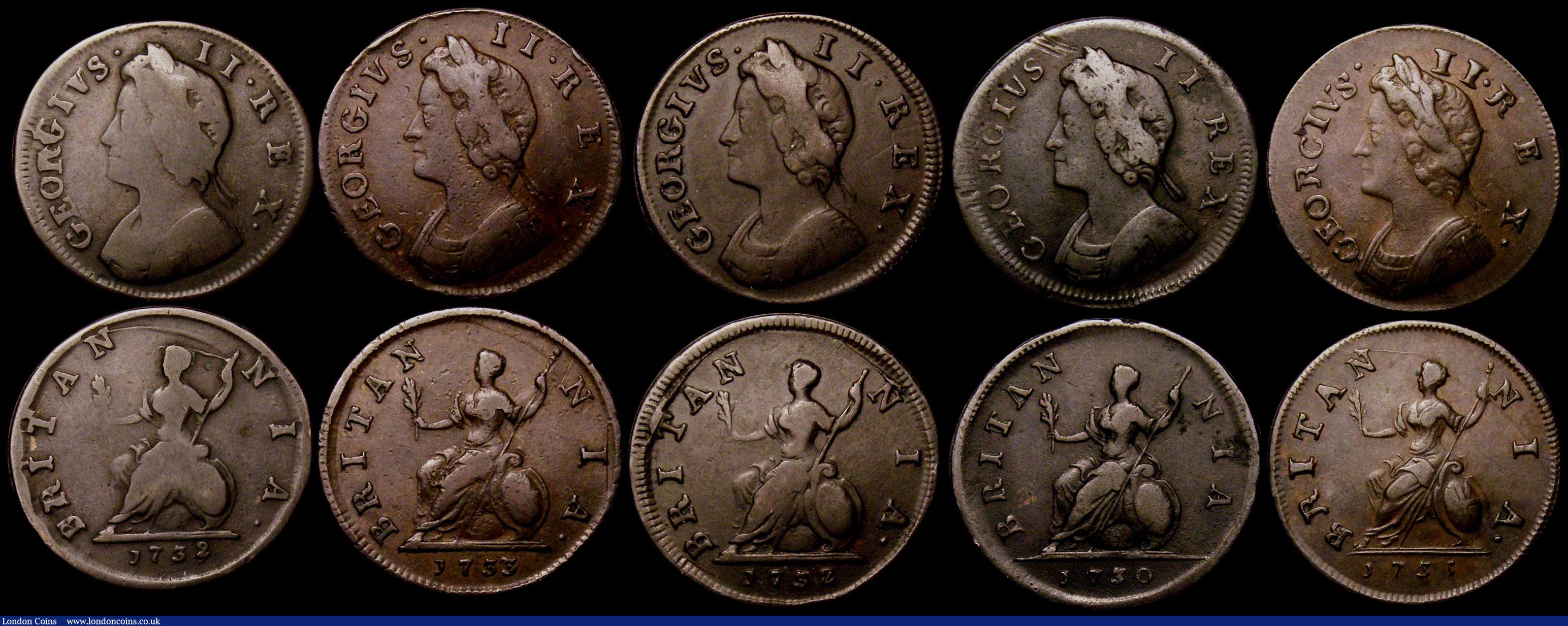 London Coins : A169 : Lot 2042 : Farthings in LCGS holders includes many varieties (11) 1672 Loose Drapery, Double Exergue line, Peck...
