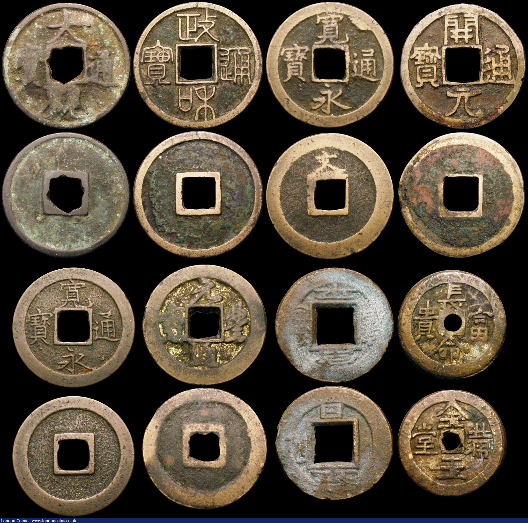 London Coins : A169 : Lot 2144 : China and Taiwan Cash Coins (15) a mix of different types VG to Good Fine
