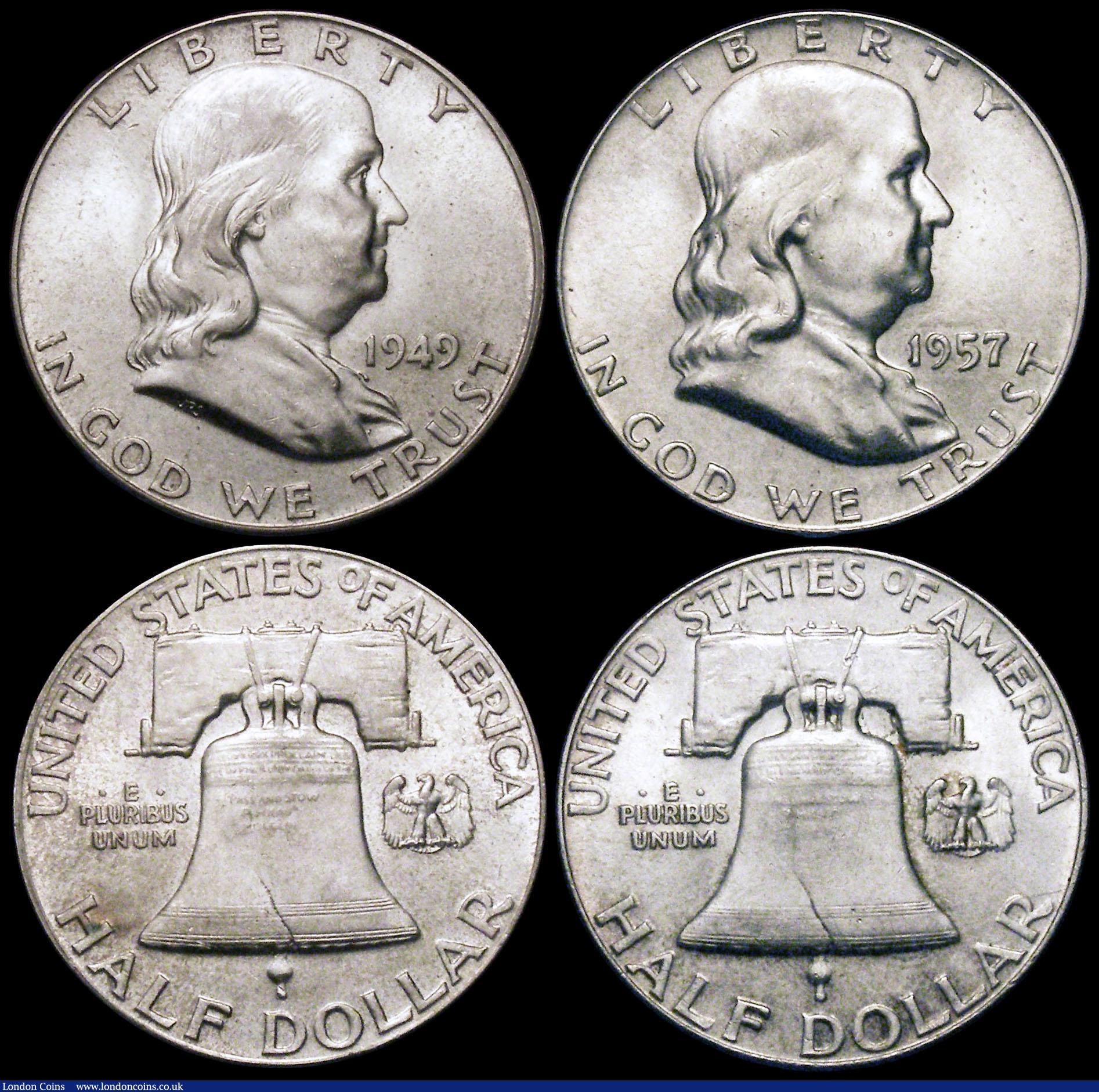 London Coins : A169 : Lot 2275 : USA (4) Dollars (2) 1882S Breen 5568 Lustrous UNC, 1884 O, Oval O, Breen 5577 Lustrous UNC, Half Dol...