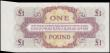 London Coins : A169 : Lot 125 : British Armed Forces 1 Pound ERROR mis-cut fishtail with extra paper to right Pick M36 4th Series ND...