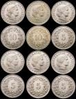 London Coins : A169 : Lot 2261 : Switzerland a high grade group (12) 20 Rappen (2) 1881B, 1884B, 10 Rappen (6) 1881B, 1882B, 1883B, 1...