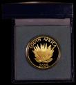 London Coins : A169 : Lot 819 : South Africa Protea Coinage 25 Rand 2005 Nobel Prize Winners - Albert Luthuli, One Ounce of .999 Gol...