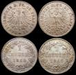 London Coins : A169 : Lot 919 : German States - Frankfurt 1 Kreuzer (4) 1860 KM#357 UNC with a choice and colourful tone, 1864 KM#36...