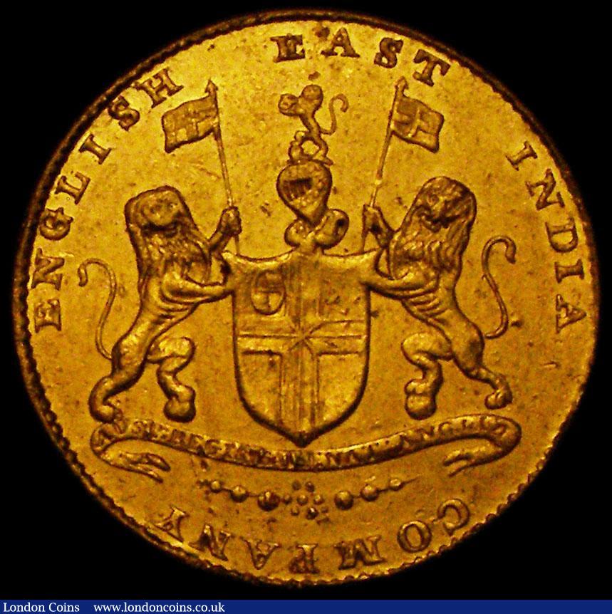 London Coins : A170 : Lot 1049 : India - Madras Presidency Gold Mohur undated (1819) Reverse: ENGLISH EAST INDIA COMPANY, Small lette...