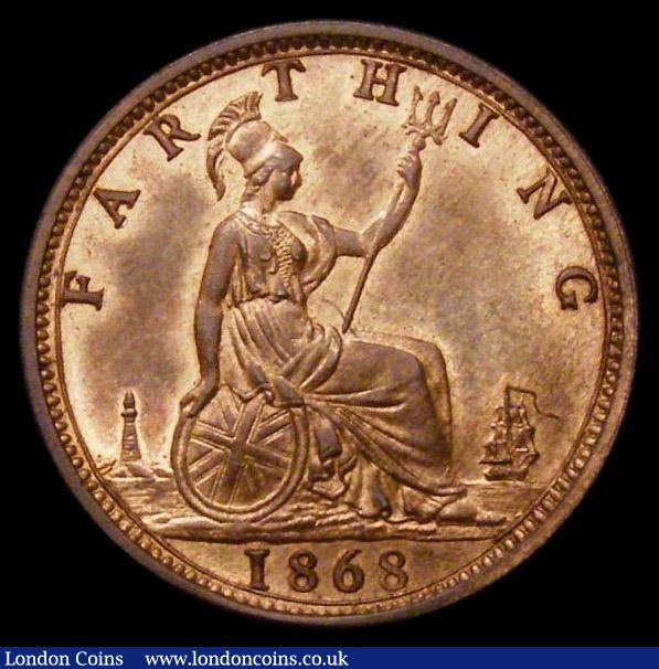 London Coins : A170 : Lot 1494 : Farthing 1868 Bronze Proof Peck 1882, UNC and lustrous,  in an LCGS holder and graded LCGS 82, very ...