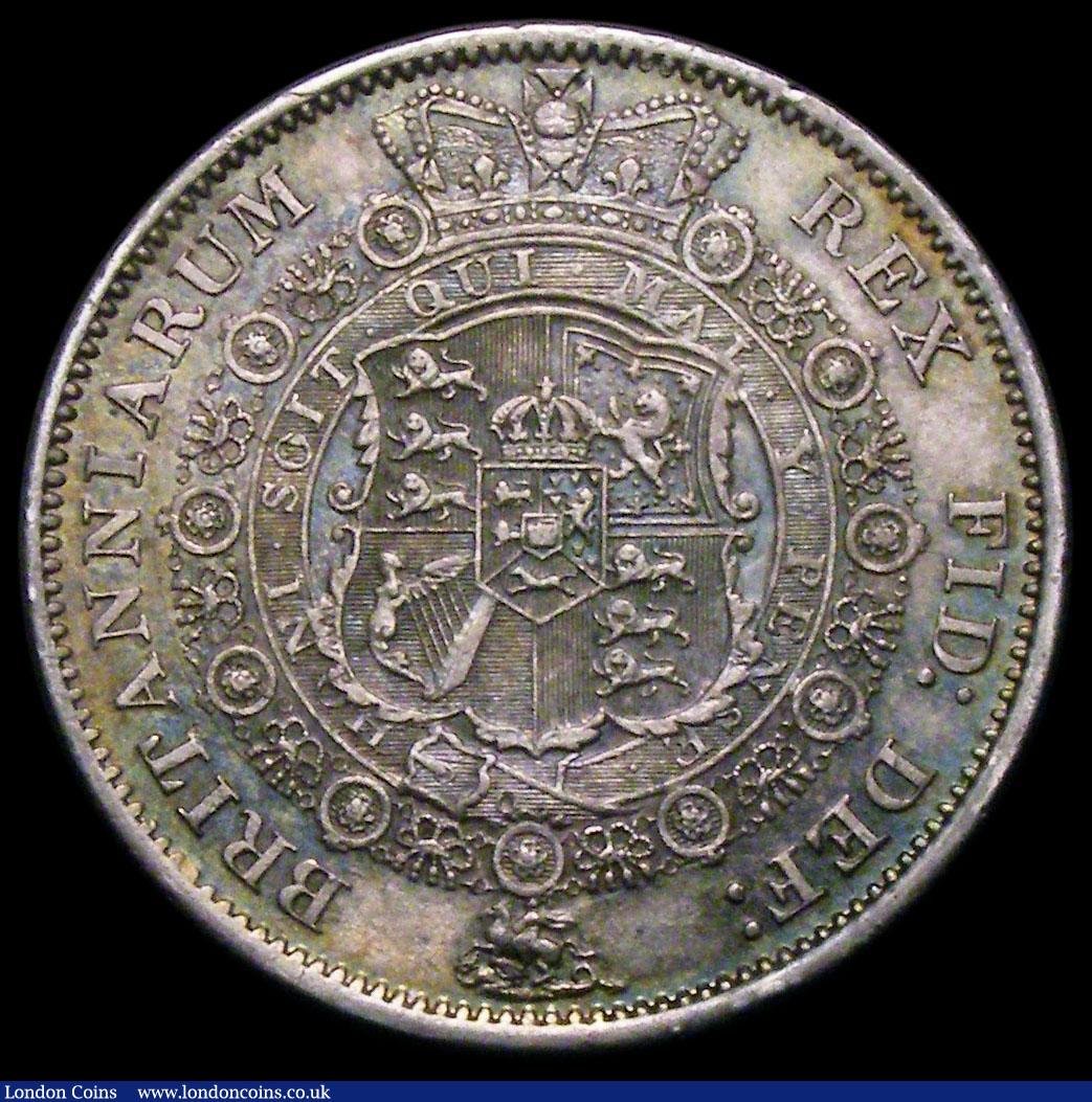 London Coins : A170 : Lot 1736 : Halfcrown 1817 Bull Head doubled E in DEI, LCGS variety 19, EF the obverse with grey tone, the rever...
