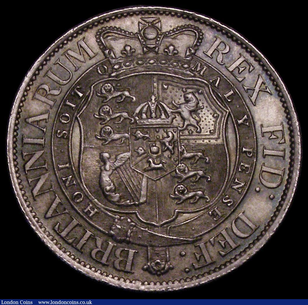 London Coins : A170 : Lot 1745 : Halfcrown 1817 Small Head ESC 618, Bull 2096 UNC with a most attractive gold tone with touches of bl...