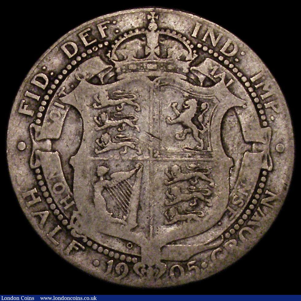 London Coins : A170 : Lot 1832 : Halfcrown 1905 ESC 750, Bull 3571 VG/NVG, Rare, the key date in the series