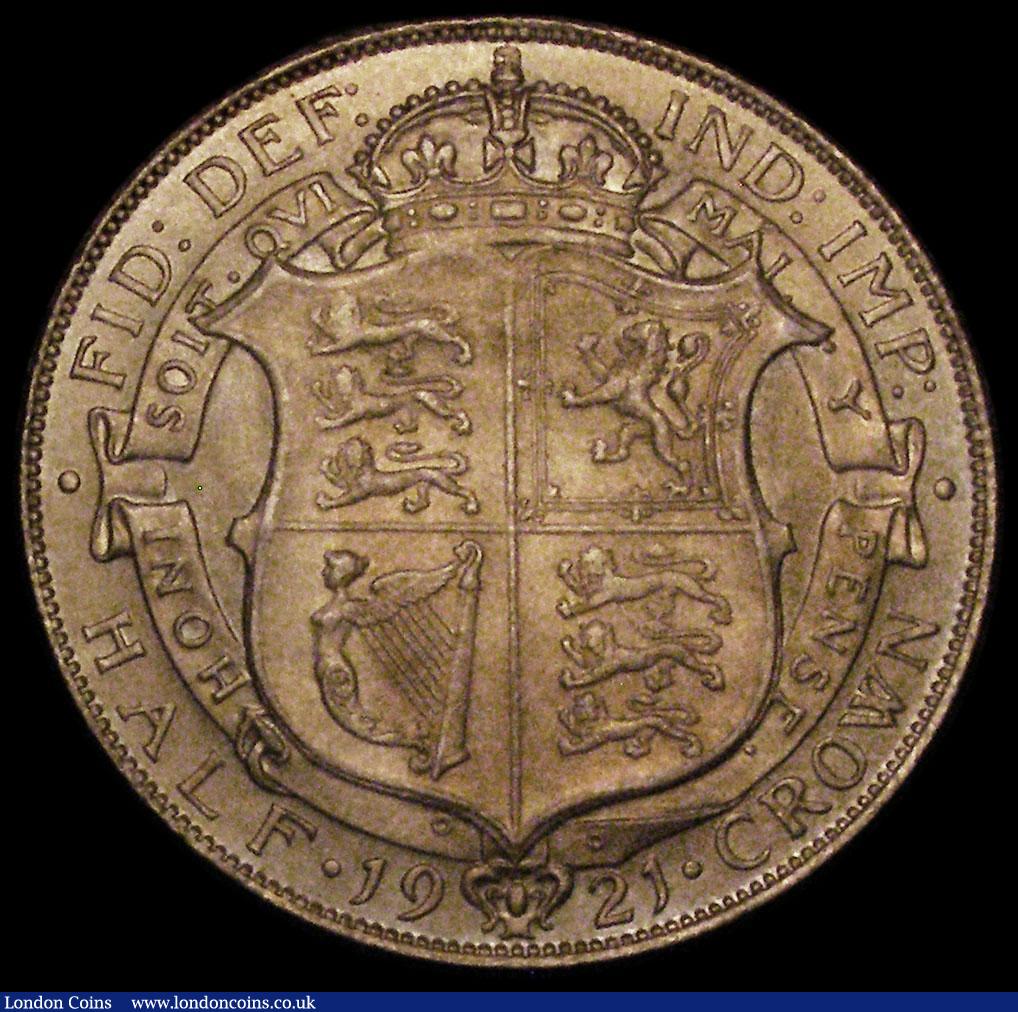 London Coins : A170 : Lot 1842 : Halfcrown 1921 ESC 768, Bull 3722, Davies 1678, dies 3C UNC or very near so with underlying gold ton...