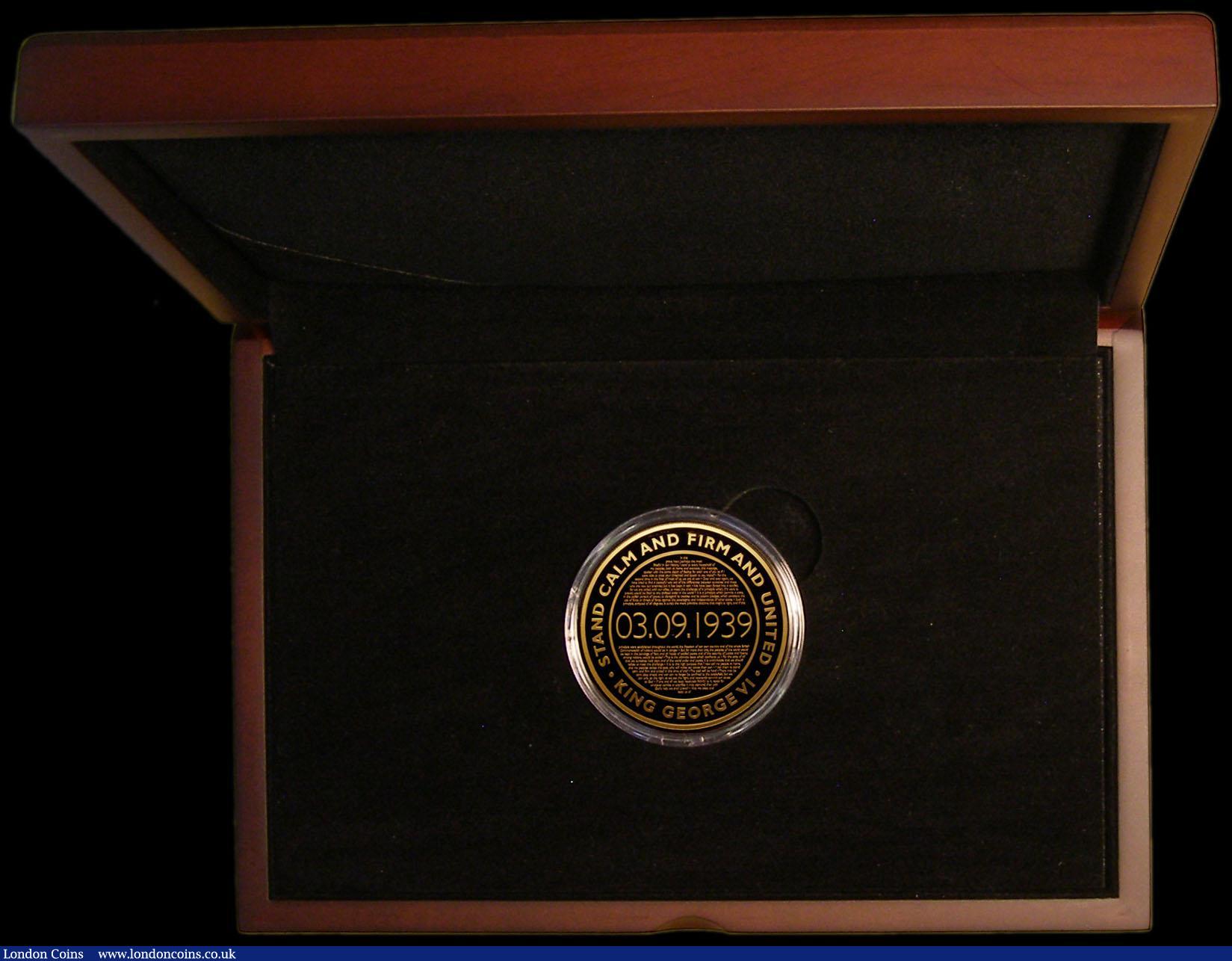 London Coins : A170 : Lot 808 : Guernsey Five Pounds 2019 80th Anniversary of the King's Speech, One Ounce of .999 Gold, Proof ...