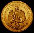 London Coins : A170 : Lot 1116 : Mexico 50 Pesos Gold 1921 KM#481 GEF and lustrous, two small rim nicks barely detract, with a mintag...