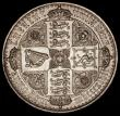 London Coins : A170 : Lot 1399 : Crown 1847 Gothic UNDECIMO ESC 288, Bull 2571, EF ex-Jewellery with holes in the edge at 3 and 9 o&#...