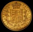 London Coins : A170 : Lot 2182 : Sovereign 1874 Shield Reverse Marsh 58, Die Number 32, Extremely rare and rated R4 by Marsh, GVF/NEF...