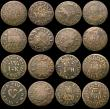 London Coins : A170 : Lot 301 : Farthings 17th Century Kent (11) Folkestone - Edward Franklin W.278 Good Fine, scratched on the reve...