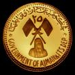 London Coins : A170 : Lot 913 : Ajman - United Arab Emirates 25 Riyals Gold undated (1971) Obverse: State emblem with denomination a...