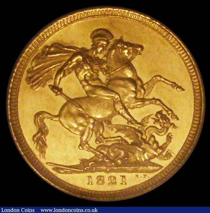 London Coins : A171 : Lot 1756 : Sovereign 1821 Marsh 5 AU and graded 75 by LCGS
