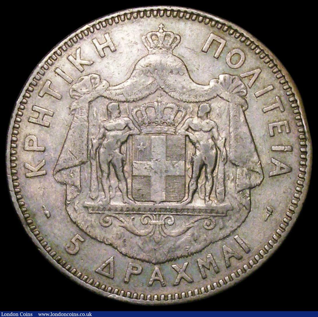 London Coins : A171 : Lot 566 : Crete 5 Drachma 1901 KM#9 Fine, lightly toned, scarce