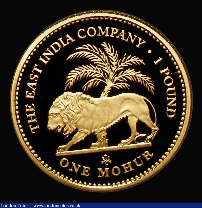 London Coins : A171 : Lot 723 : St. Helena One Pound/Mohur 2015 East India Company, the reverse a modern representation of the India...