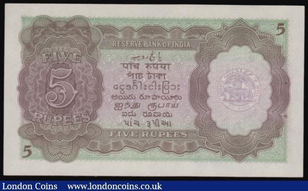 India 5 Rupees (1937) JB Taylor Pick 18 Unc : World Banknotes : Auction 171 : Lot 148