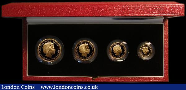 Britannia Gold Proof Set 1999 Four coin set FDC cased as issued with certificate : English Cased : Auction 171 : Lot 254