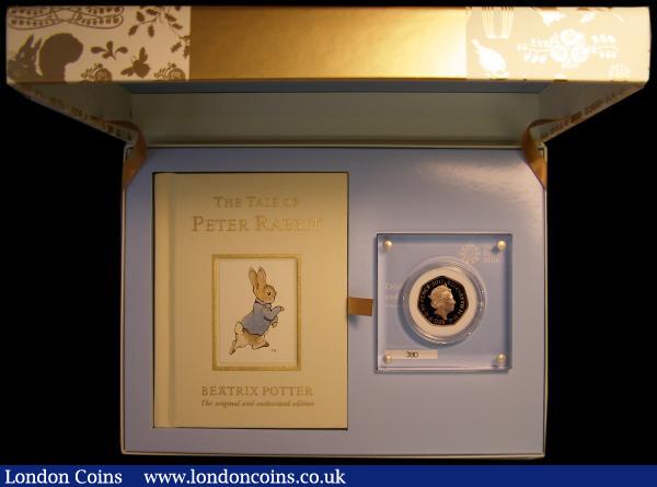 Fifty Pence 2017 The Tale of Peter Rabbit Gold Proof FDC in the elaborate Royal Mint box (large intricately decorated box reminiscent of a box of chocolates) of issue with certificate and hard backed story book, issue limited to 450 : English Cased : Auction 171 : Lot 266