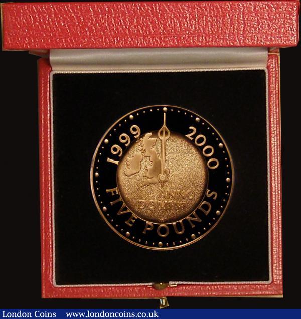 Five Pound Crown 2000 Millennium Gold Proof FDC in the case of issue with certificate : English Cased : Auction 171 : Lot 284