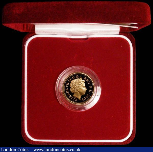 One Pound 2005 Menai Straits Suspension Bridge Gold Proof S.J19 FDC in the red Royal Mint box of issue with certificate : English Cased : Auction 171 : Lot 323