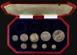 London Coins : A171 : Lot 335 : Proof Set 1902 a part set (9 coins) comprising Crown, Halfcrown, Florin, Shilling, Sixpence, and Mau...