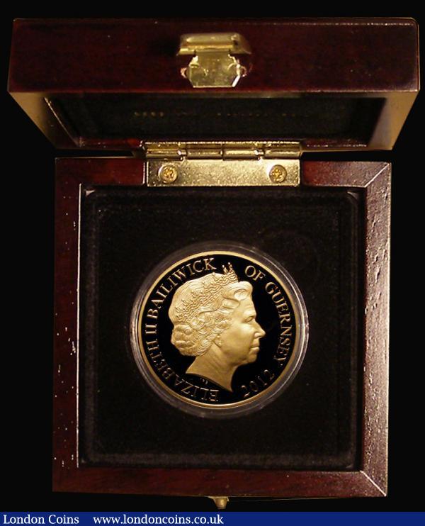 Guernsey Five Pounds Gold 2012 Duke of Cambridge 30th Birthday Gold Proof, FDC boxed as issued, with certificate number 28 of only 30 issued : World Cased : Auction 171 : Lot 470