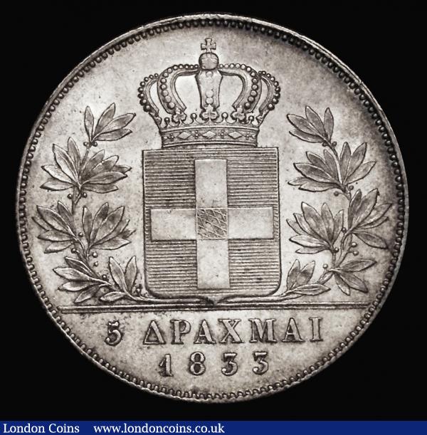 Greece 5 Drachmai 1833 KM20 nEF/GEF : World Coins : Auction 171 : Lot 622