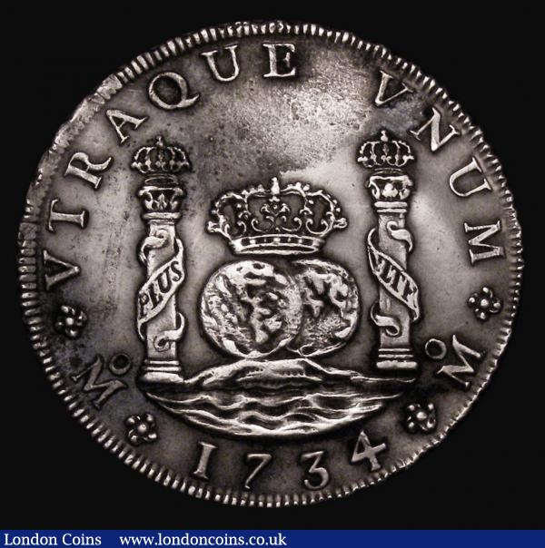 Mexico 8 Reales 1734 Mo MF KM#103, 26.86 grammes, GVF an ex-shipwreck coin, the reverse surfaces with some unevenness above the crown, however the surfaces largely free from any problems and generally with excellent eye appeal  : World Coins : Auction 171 : Lot 669
